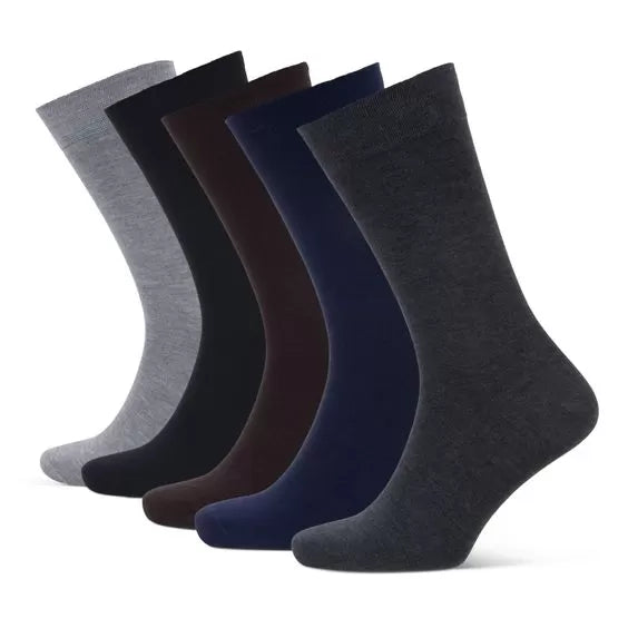 6 Pairs Pack – Cotton Stretchy Dress Socks for Men/Boys
