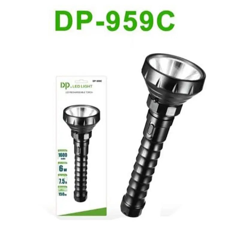 DP-959-C Rechargeable Flashlight Portable LED Emergency Light Torch LED DP Led Light Portable Rechargeable Search Light LED - Oshi.pk - Buy & Sell Online