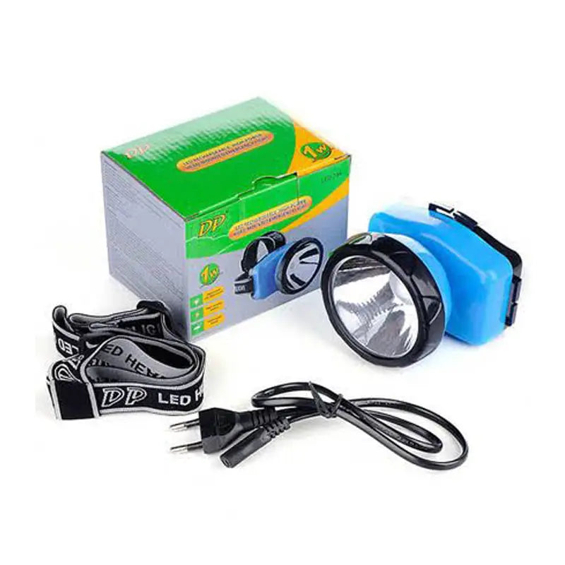 DP-744-B LED Headlight Rechargeable Flashlight Portable LED Emergency Light Torch LED DP Led Light Portable Rechargeable Search Light LED - Oshi.pk - Buy & Sell Online