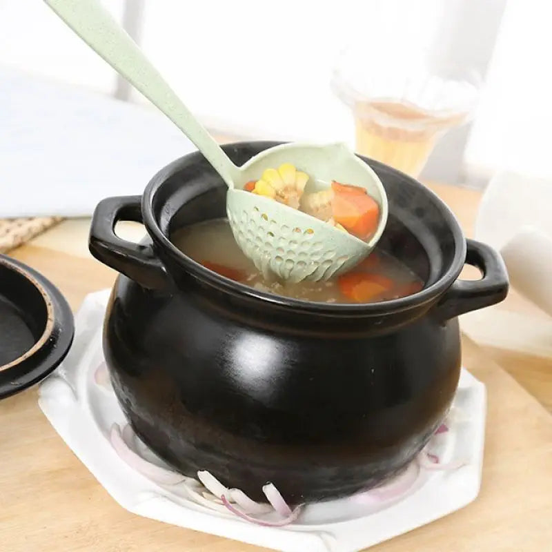 2 in 1 Long Handle Scoop Spoon Soup Strainer - Oshi.pk - Buy & Sell Online