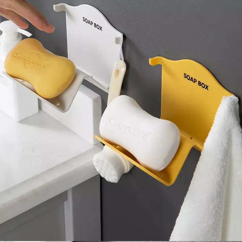 Wall-Mounted creative bar soap dish holder Dual purpose Soap Container shelf Hanging Rack - Oshi.pk - Buy & Sell Online