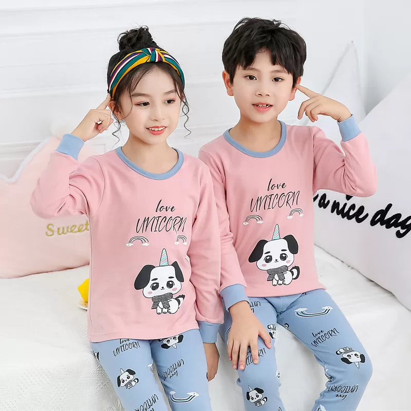 Baby Or Baba Pink Love Unicorn print Kids Night Suit (KD-034) - Oshi.pk - Buy & Sell Online