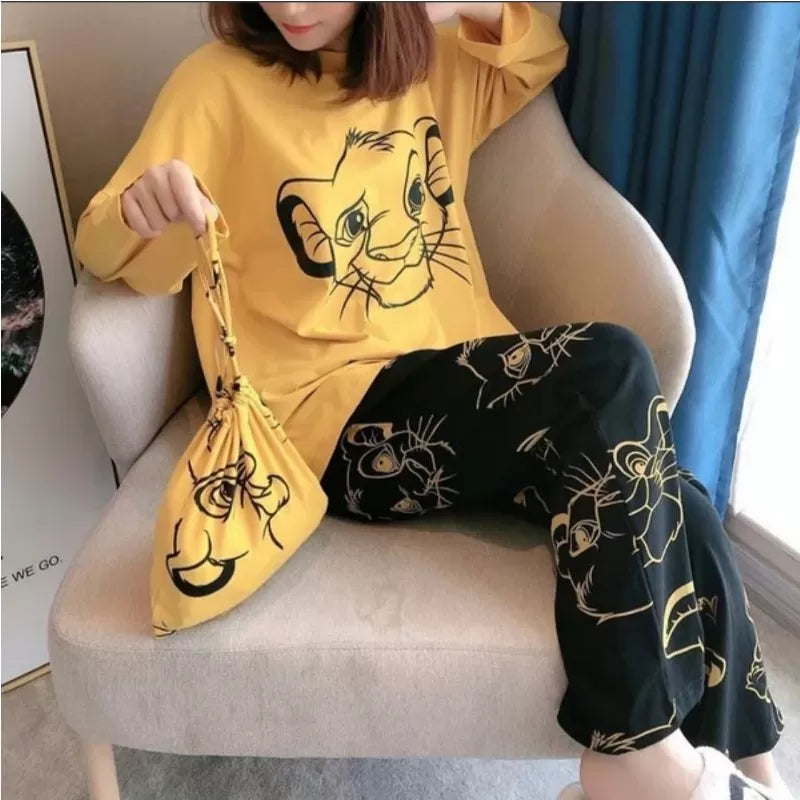 Printed Cotton Ladies Sleep Dress Night Wear with Shirt and Trouser (Design-116) - Oshi.pk - Buy & Sell Online