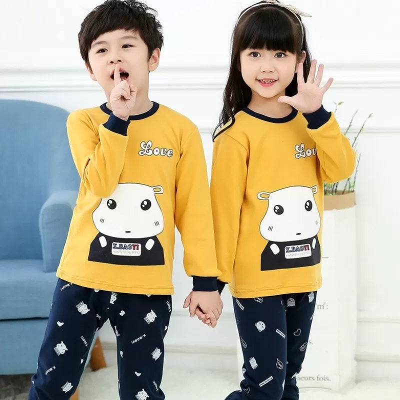 Baby Or Baba Yellow Happy Hippo print Kids Night Suit (KD-041) - Oshi.pk - Buy & Sell Online