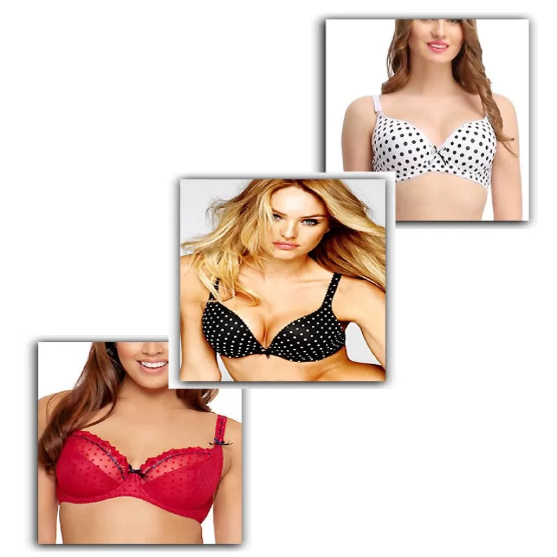 1 x - Imported Polka Dotted Padded Bras For Women/Girls - Oshi.pk - Buy & Sell Online