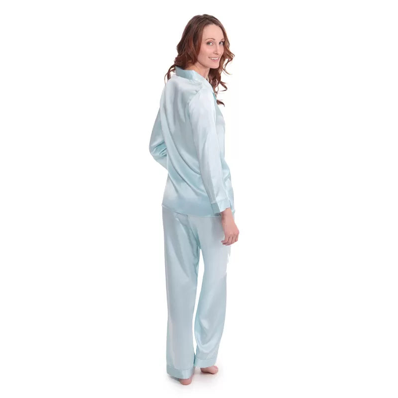 Silk Night Suit For Women (Sky Blue) - Oshi.pk - Buy & Sell Online