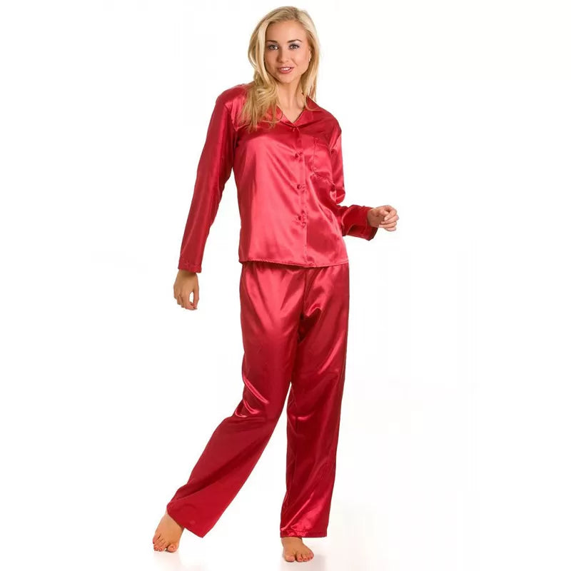 Silk Night Suit For Women (Red) - Oshi.pk - Buy & Sell Online