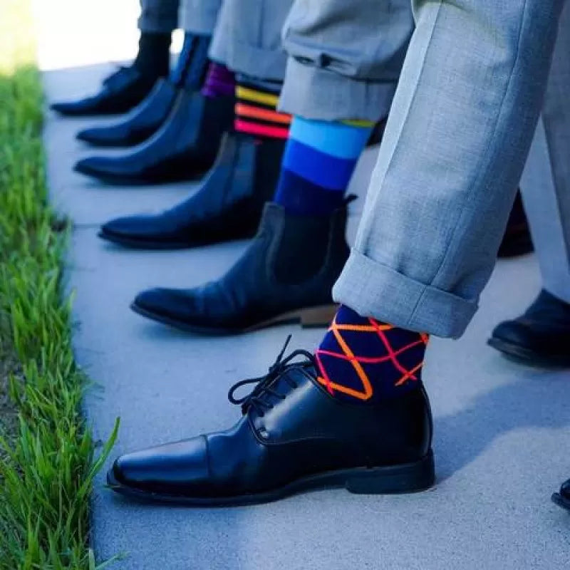 6 Pairs - Cotton Imported Color ful Dress Socks For Men - Oshi.pk - Buy & Sell Online