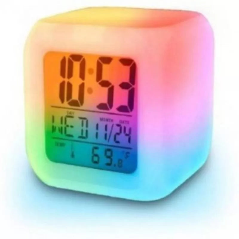 7 Colour Changing LED Digital Alarm Clock with Date, Time. - Oshi.pk - Buy & Sell Online