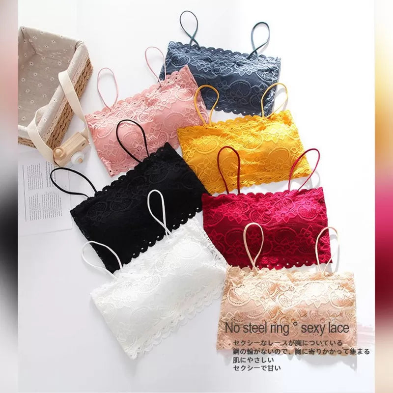 Sexy Chest Wrap Lace Sport Teenage Bra Top Bottom Non-Steel Ring - Oshi.pk - Buy & Sell Online