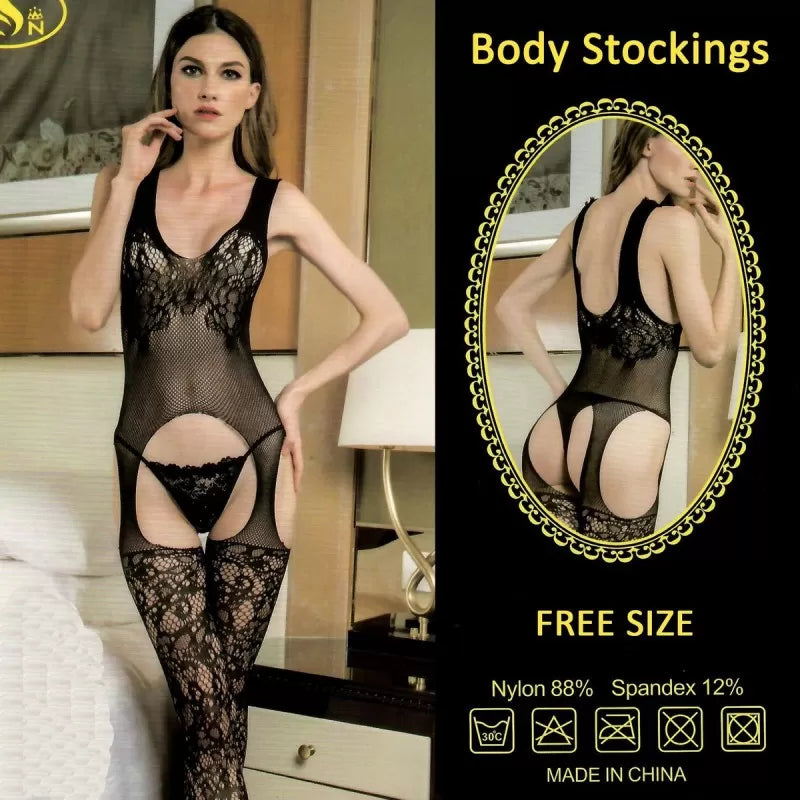 Women Sexy Lingerie Dress Stretchable And Transparent Net Stocking For Full Body (D-2) - Oshi.pk - Buy & Sell Online