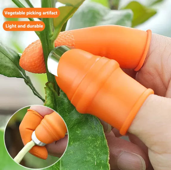6pcs 1Set Silicone Thumb Knife With Finger Protector Gears Cutting Vegetable Harvesting Knife Plant Blade Kitchen Accessories - Oshi.pk - Buy & Sell Online