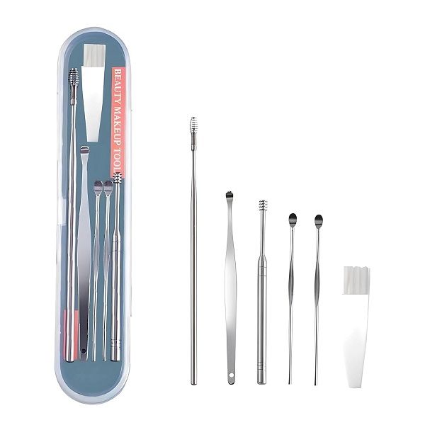 6pcs Ear Cleaning Stainless Steel tool kit Reusable ear pick wax - Oshi.pk - Buy & Sell Online