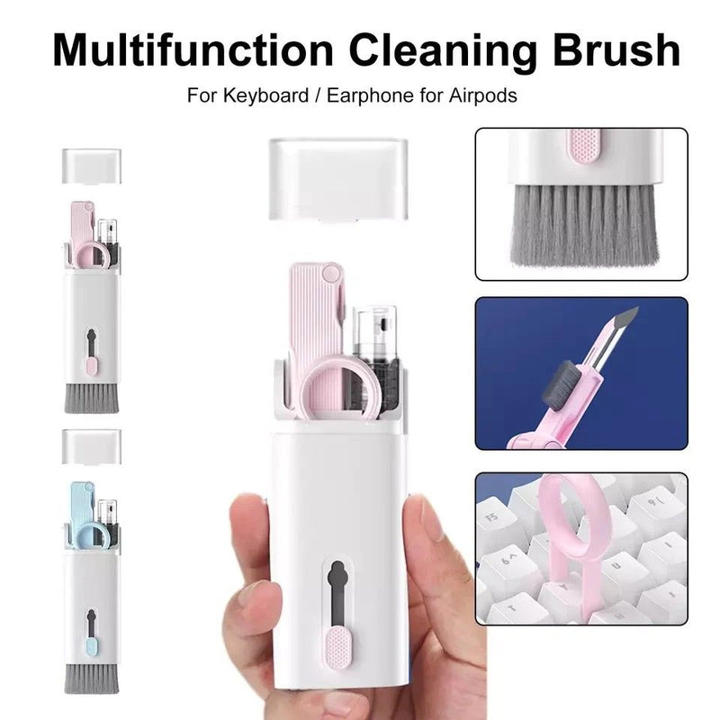 7 In 1 Cleaning Brush Set, Multifunctional Phone Keyboard Cleaning Kit, Computer Dust Cleaning, Cleaning Brush Tool for Airpods Earbud Cell Phone Lapt - Oshi.pk - Buy & Sell Online