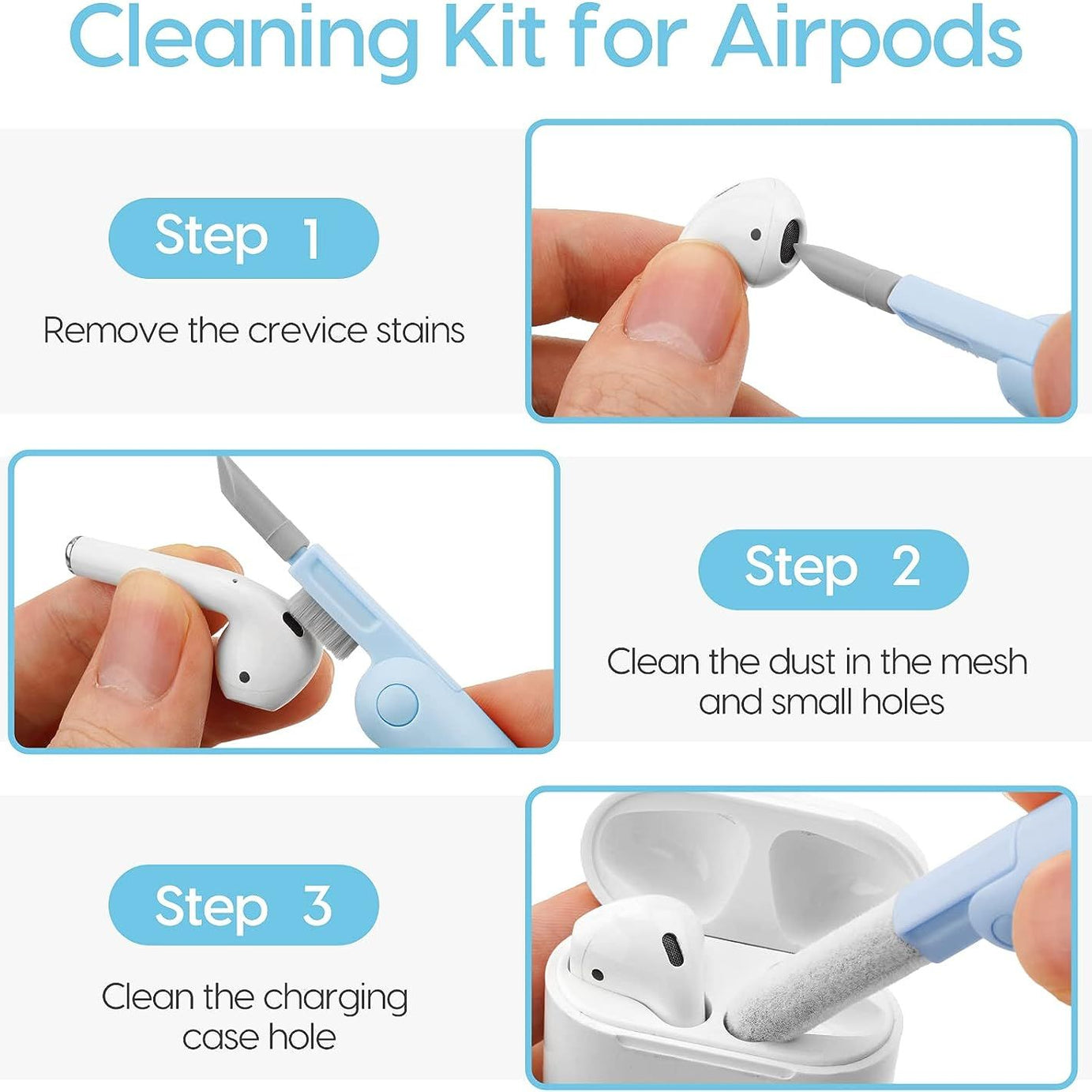 7 in 1 Computer Keyboard Cleaner Brush Kit Earphone Cleaning Pen For Headset Keyboard Cleaning Tools Cleaner Keycap Puller Kit Portable Multifunction - Oshi.pk - Buy & Sell Online