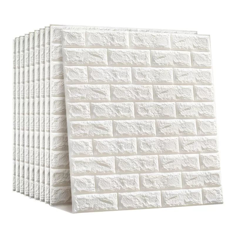 8pcs PE Foam 3D Wallpaper DIY Wall Stickers Wall Decor Embossed Brick Stone Living Room Bedroom TV Background Wall Home Decorat - Oshi.pk - Buy & Sell Online