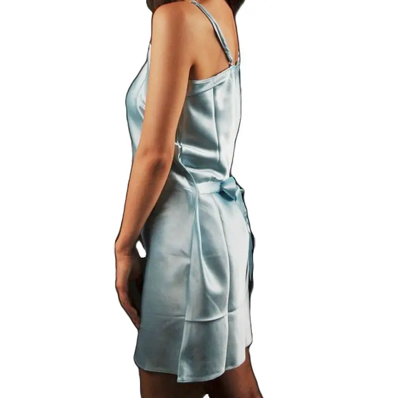 New and Stylish Solid Satin Chemise with Belt (CHE-01) - Oshi.pk - Buy & Sell Online