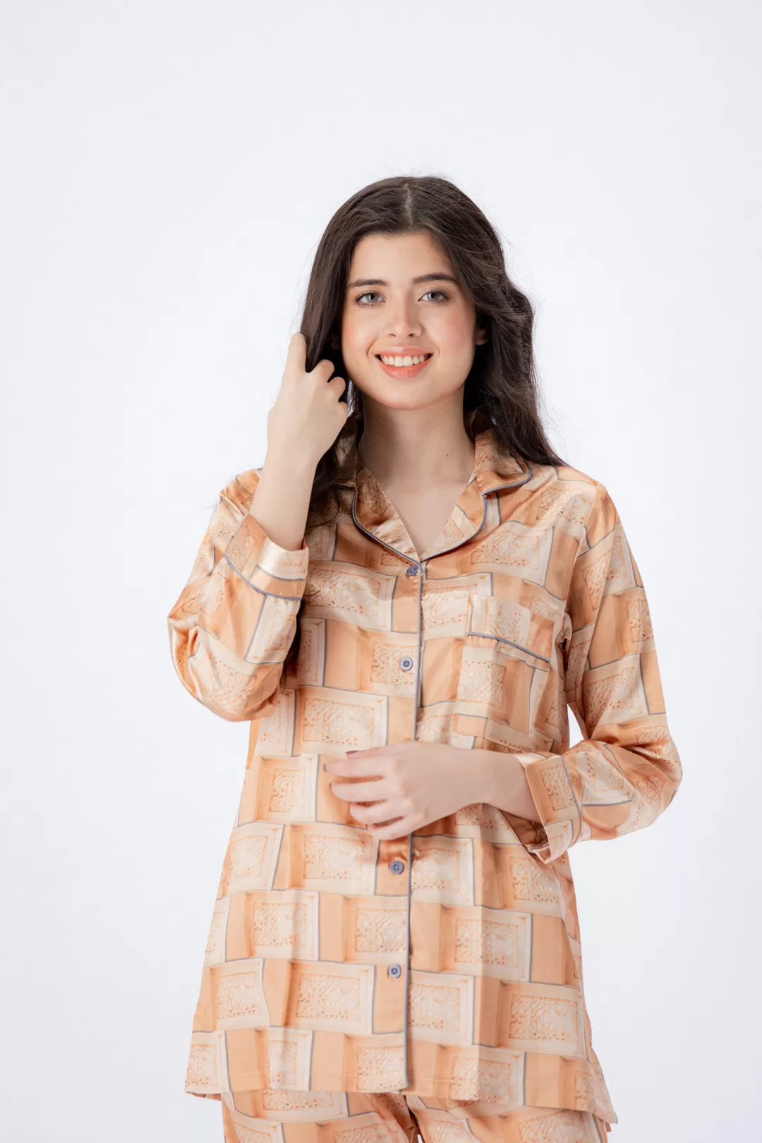 Valerie Nightwear Smoothy Satin Pajama set COMFORTABLE and BREATHABLE - Oshi.pk - Buy & Sell Online
