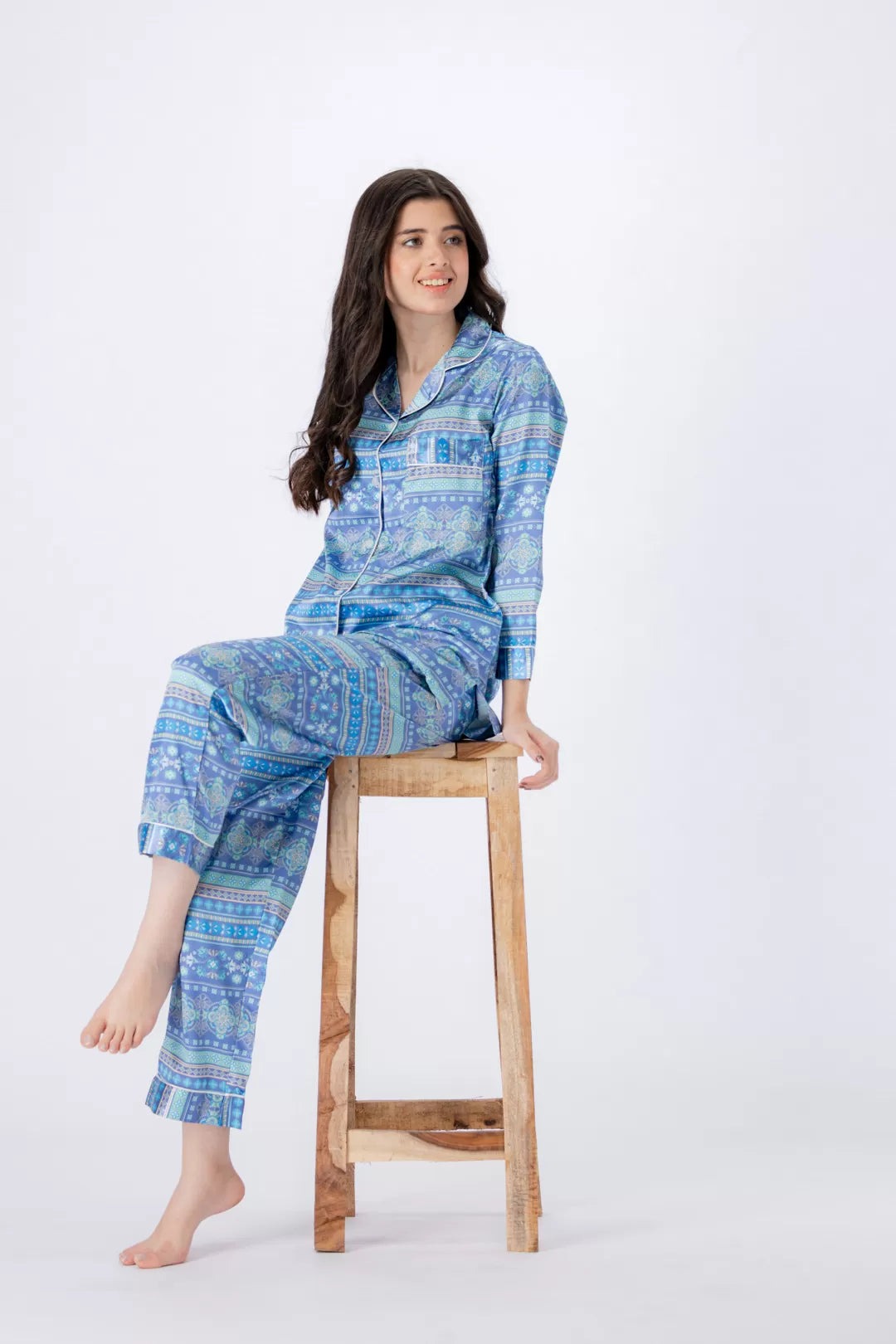 Valerie Nightwear Smoothy Satin Pajama set COMFORTABLE and BREATHABLE - Oshi.pk - Buy & Sell Online