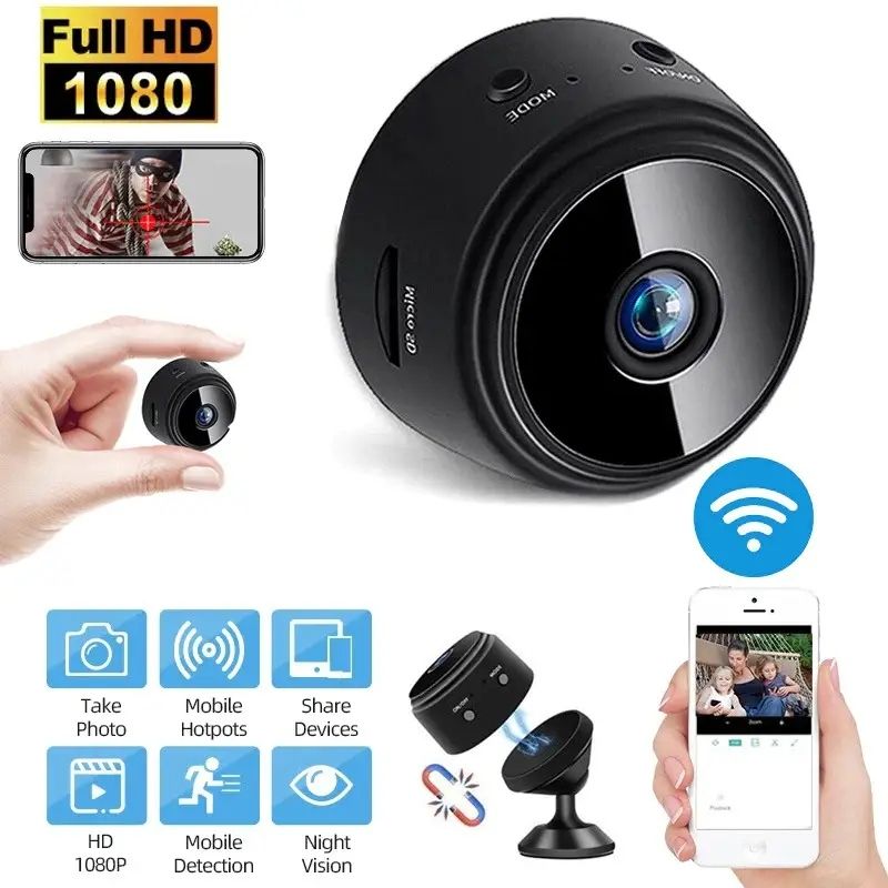 A9 Mini Wi-Fi Camera 1080p HD Nigh Vision Magnetic Wireless IP Hidden Cam - Oshi.pk - Buy & Sell Online