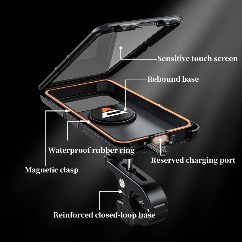 Acrunu Motorcycle Phone Holder MTB Waterproof Cell Phone Holder Bike Phone Holder Rotation Electric Scooter Holder - Oshi.pk - Buy & Sell Online