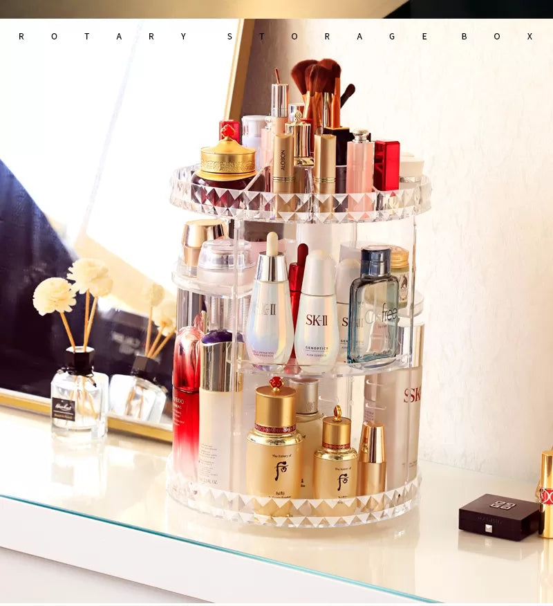 acrylic 360 Degree Rotating Makeup Organizer - Oshi.pk - Buy & Sell Online