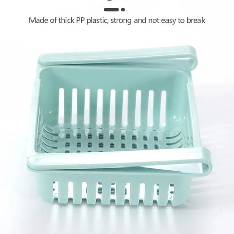Adjustable Fridge Storage Basket Expandable Fridge Storage Rack Plastic Fridge Space Saver Food Organizer Tray Refrigerator Pull-out Drawers - Oshi.pk - Buy & Sell Online
