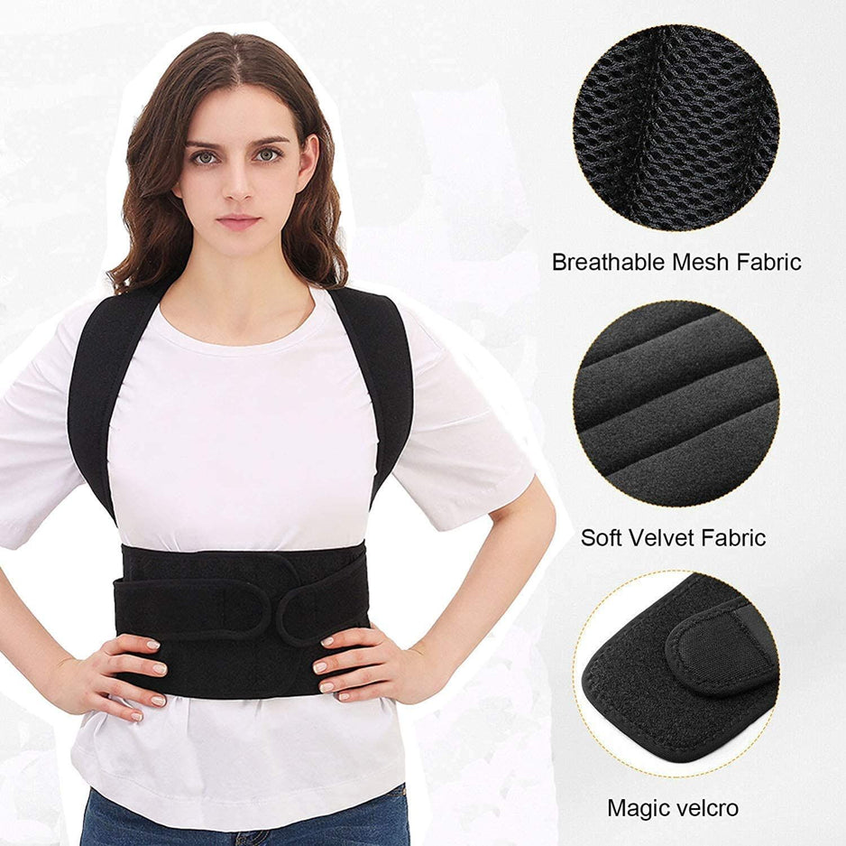 Adjustable Magnetic Therapy Posture Corrector Brace Shoulder Back Support Belt For Male Female Braces And Supports Belt - Oshi.pk - Buy & Sell Online