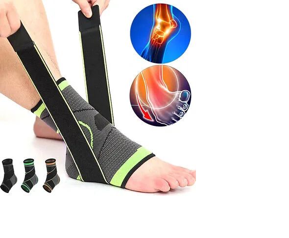 Adjustable Sports Ankle Support Compression Ankle Brace Protector Running Soccer Basketball Gym Ankle Stabilizer Bandage Strap - Oshi.pk - Buy & Sell Online