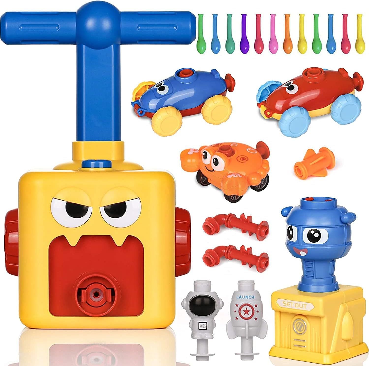 Air Power Toy Powered Balloon Launch Tower Balloon Car Toys for Kids - Oshi.pk - Buy & Sell Online