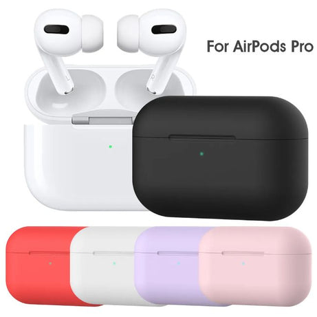 AirPods Pro Silicone Case with Carabiner Hook Wireless Bluetooth Earphone Protective Cover For AirPods Pro Soft Case - Oshi.pk - Buy & Sell Online