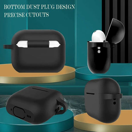 Airpods_ Pro 2 Soft Silicone Protective Anti Dust-Proof Case With Clip Holder - High Quality Flexible Anti Scratch Cover Protection Pouch - Various Co - Oshi.pk - Buy & Sell Online