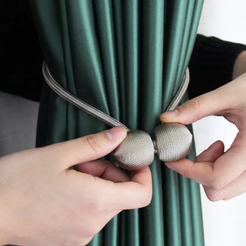 All-New Magnetic Curtain Tieback High Quality Holder Hook Buckle Clip Curtain Tieback Polyester Decorative Home Accessories - Oshi.pk - Buy & Sell Online