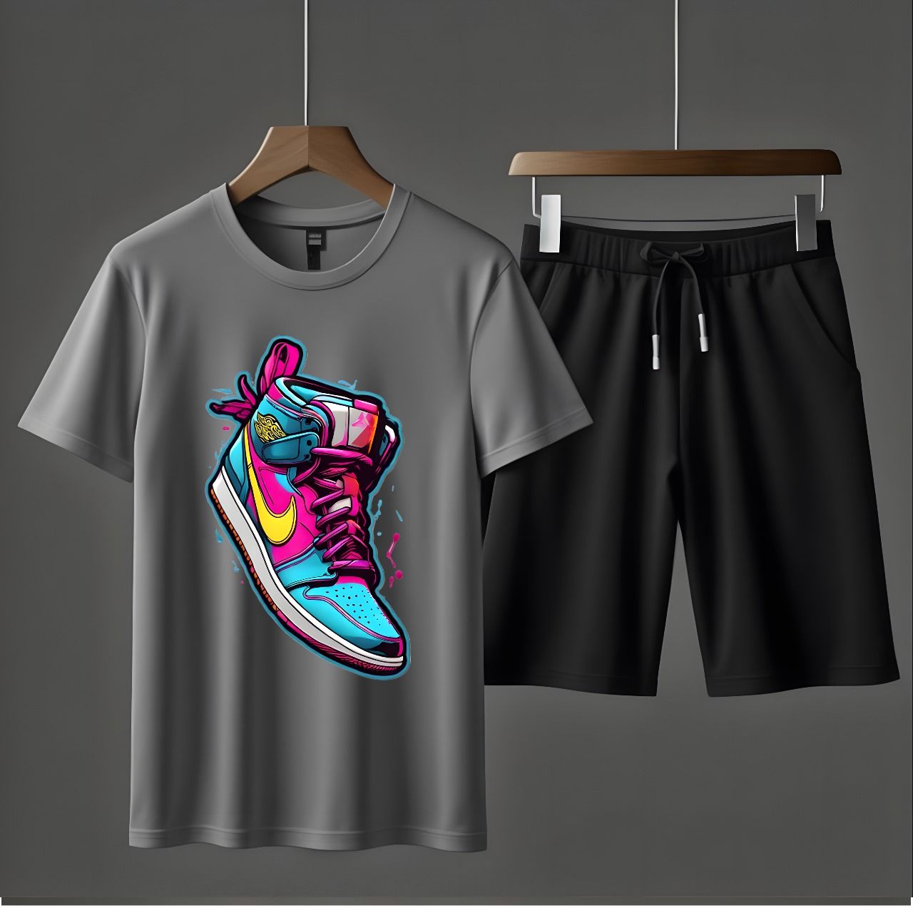 Amazing And New Tracksuit For Men N Boys Gangster Beytubeatz Printed Cotton Half Sleeves O Neck Trendy T Shirt And Short For Summer wear - Oshi.pk - Buy & Sell Online