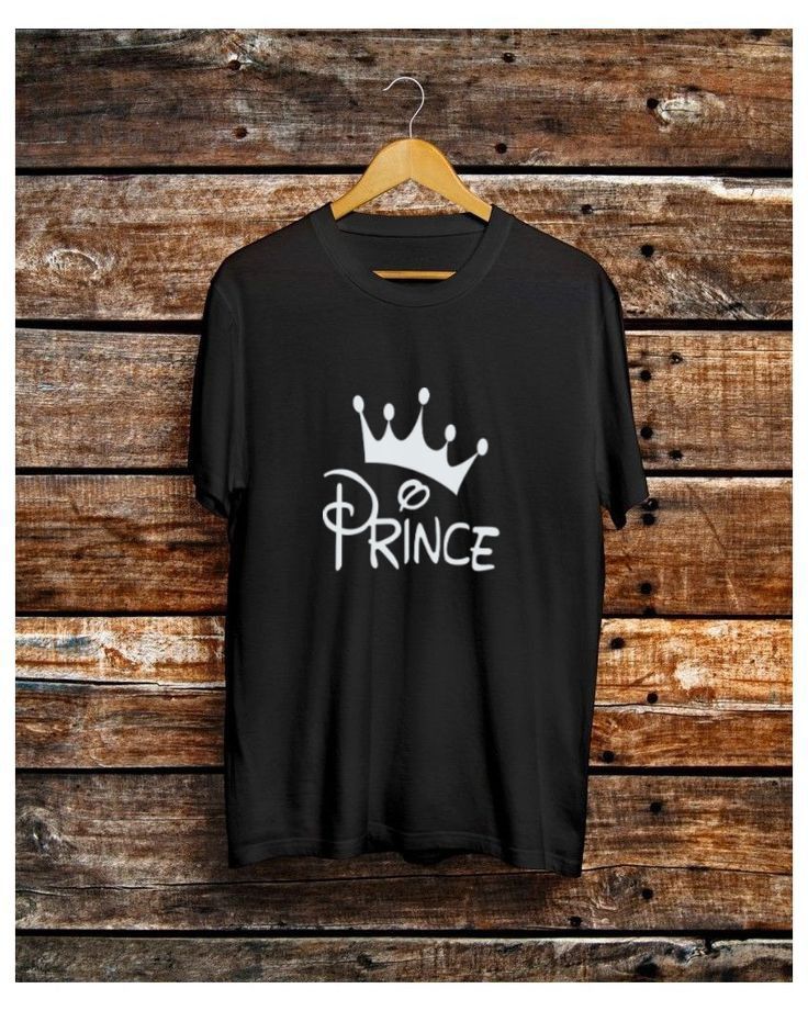 Amazing Summer Collection Shirt Smart Fit Black Trendy Prince With Crown Printed Round Neck Half Sleeves T Shirt - Oshi.pk - Buy & Sell Online