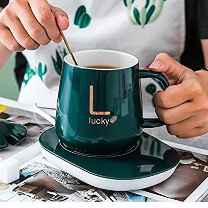 Auto Shut Off Hot Plate Personal Heated Ceramic Coffee Mug Warmer, Coffee Warmer Beverage Warmer Thermostatic Smart Cup Heater Milk, Tea, Cocoa, Water - Oshi.pk - Buy & Sell Online