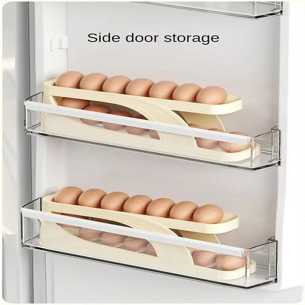 Automatic Scrolling Egg Rack Holder Storage Box Egg Basket Container - Oshi.pk - Buy & Sell Online