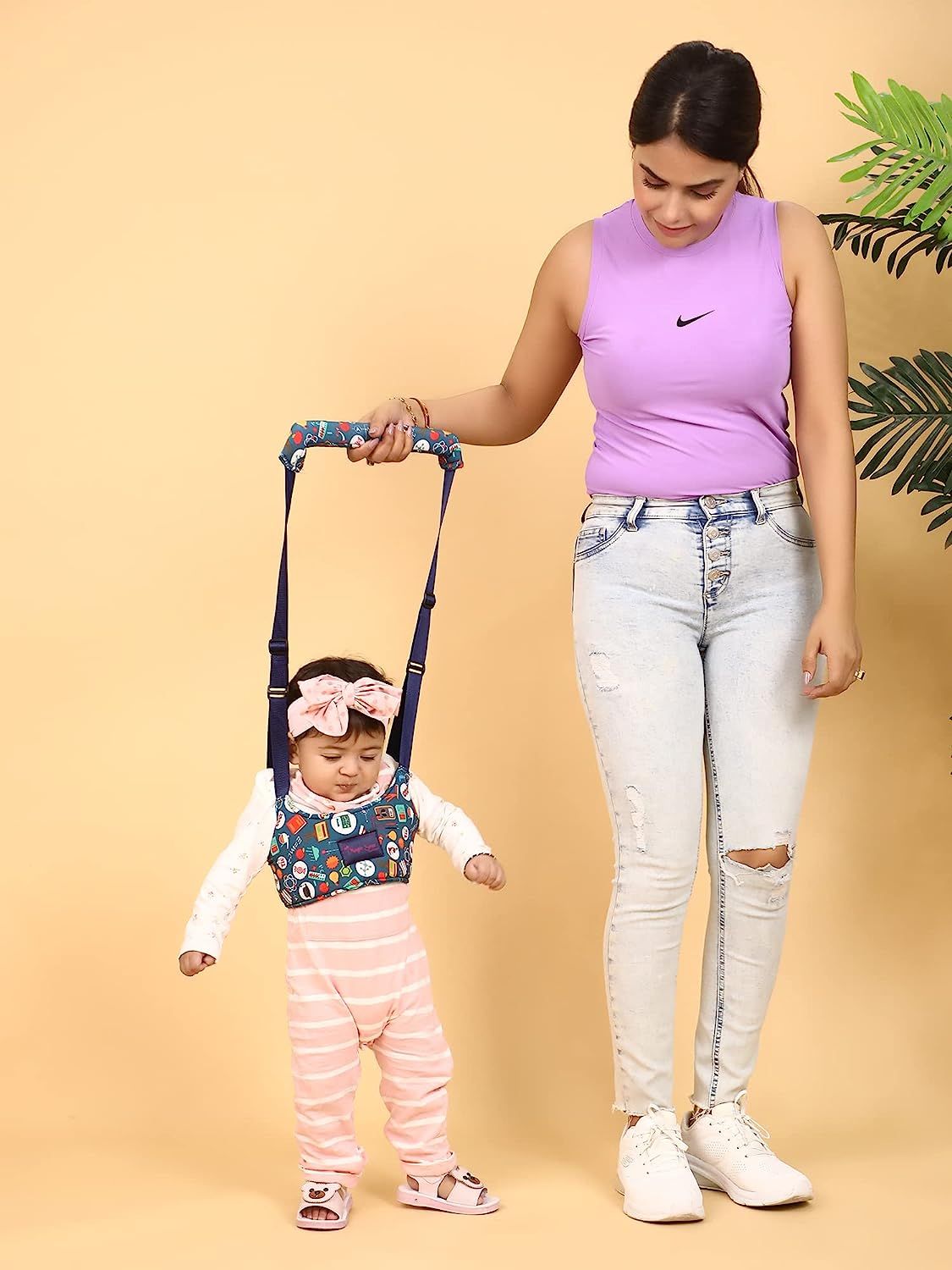 Baby Belt Walker Baby Walking Harness Handheld Baby Walker, Adjustable Toddler Walking Assistant Walking Helper for Infant Child, Breathable Stand Up - Oshi.pk - Buy & Sell Online