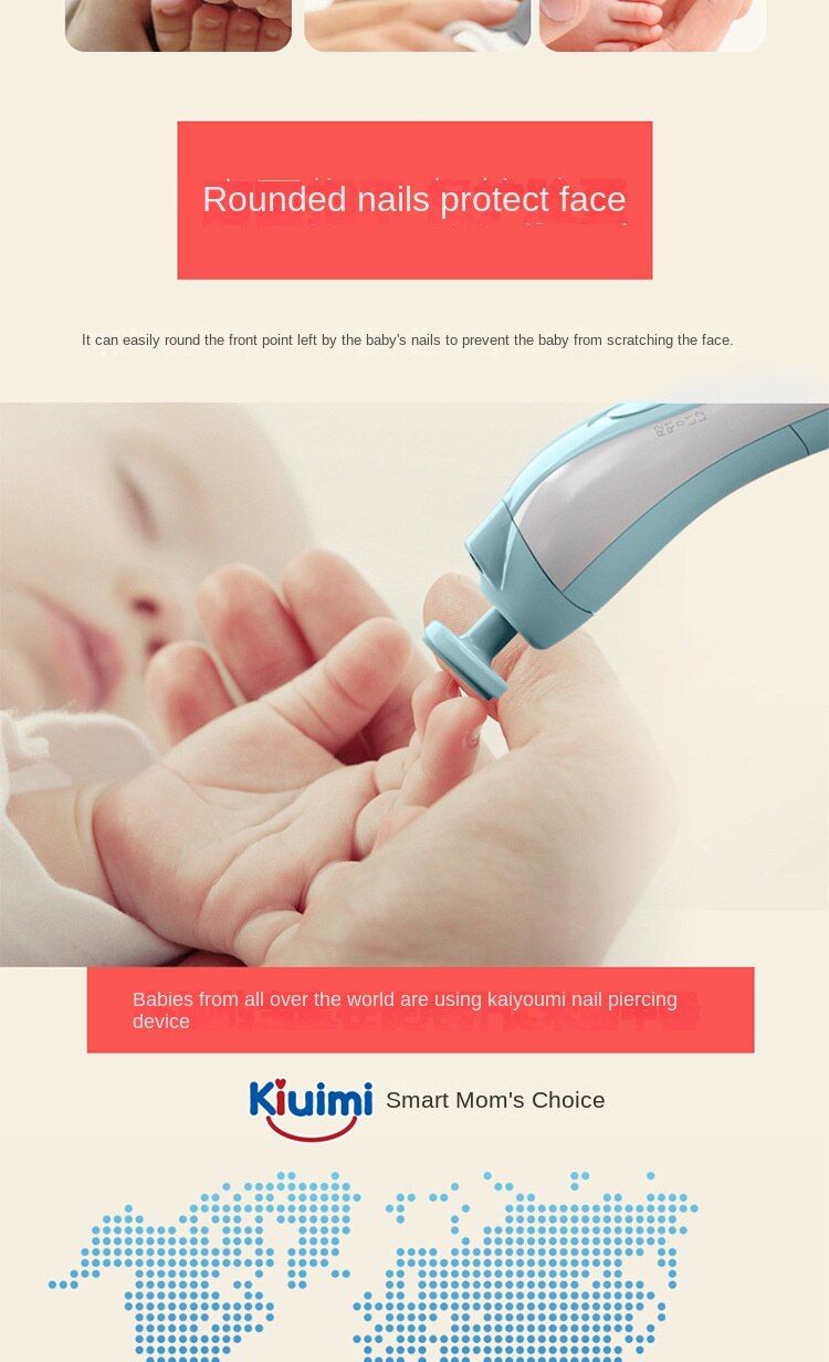 Baby Electric Nail clipper Kids Children Infant Safety Pedicure Clippers Abs Material Scissors Nail Tools Cutter Care Sets - Oshi.pk - Buy & Sell Online