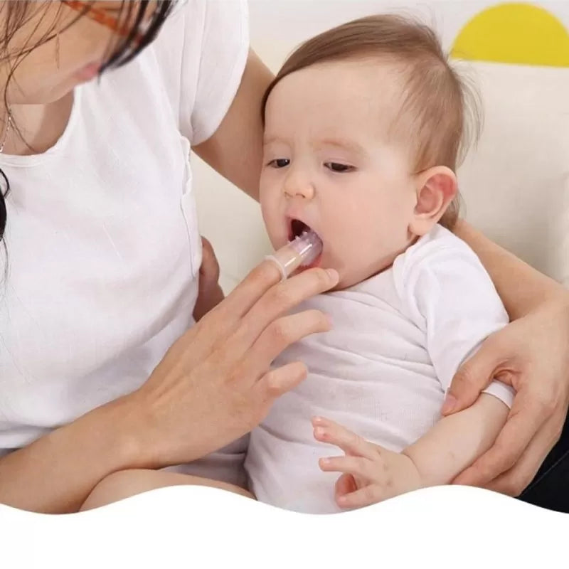 Baby Finger Toothbrush Silicon Toothbrush+Box Children Teeth Clear Soft Silicone Infant Tooth Brush Rubber Cleaning Baby Brush - Oshi.pk - Buy & Sell Online