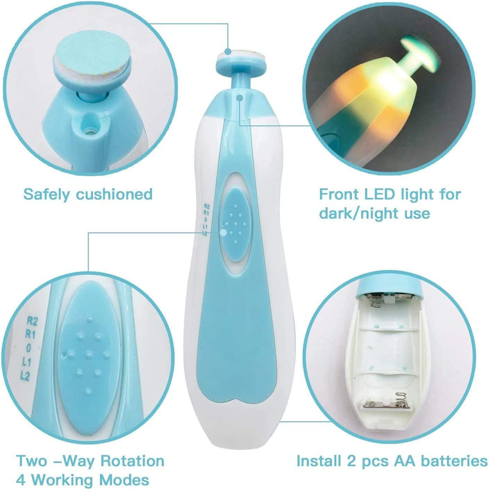Baby Nail Clippers 6 in 1, Baby Nail Cutter Safe Electric Baby Nail Trimmer Kit, Baby Nail File Kit, With Heads, Newborn Toddler Toes and Fingernails - Oshi.pk - Buy & Sell Online