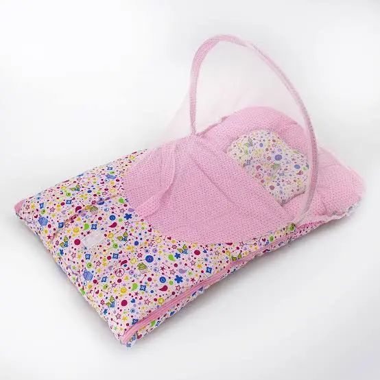 Baby Sleeping bag with Mosquito net, net Safety Baby Crib 0-1 Year Infant Portable Folding Baby Cots Foldable Crib Net Infant Baby Sleeping Bag - baby - Oshi.pk - Buy & Sell Online