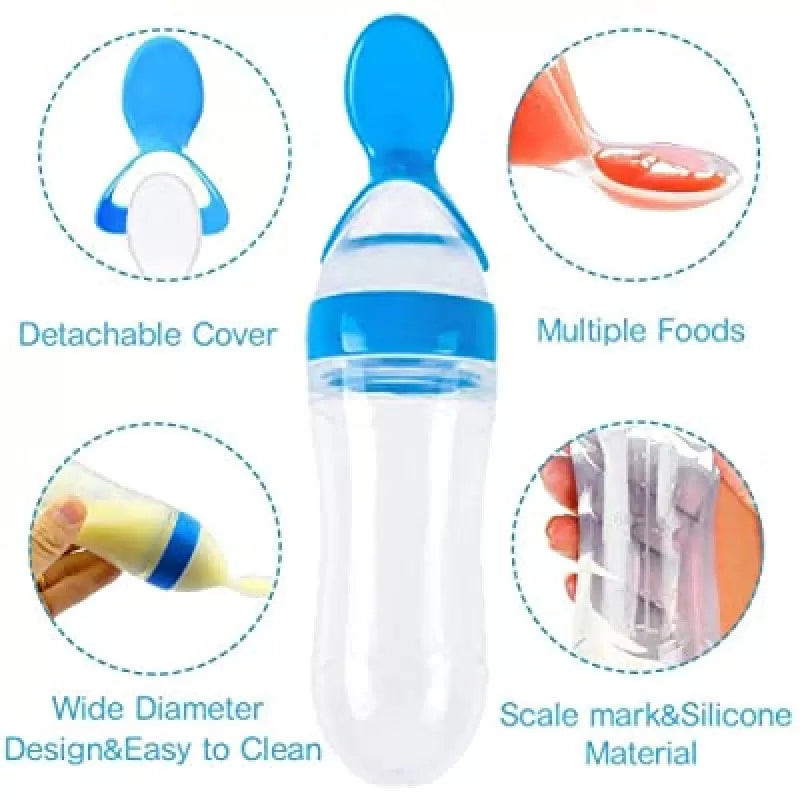 Baby Spoon Feeder-Feeder with Spoon-Silicone Spoon Feeder-Baby Silicon Spoon Feeder-Spoon bottle Feeder-Spoon Feeder Silicon - Oshi.pk - Buy & Sell Online