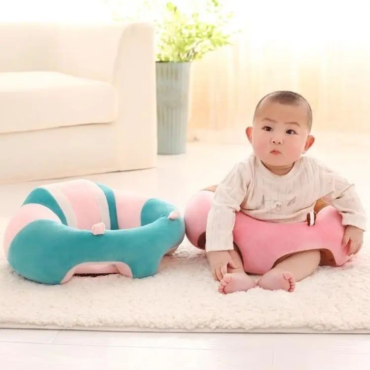 Baby Support Seat Plush Soft Baby Sofa Infant Learning To Sit Chair Soft Comfortable Baby Sofa For Baby - Oshi.pk - Buy & Sell Online