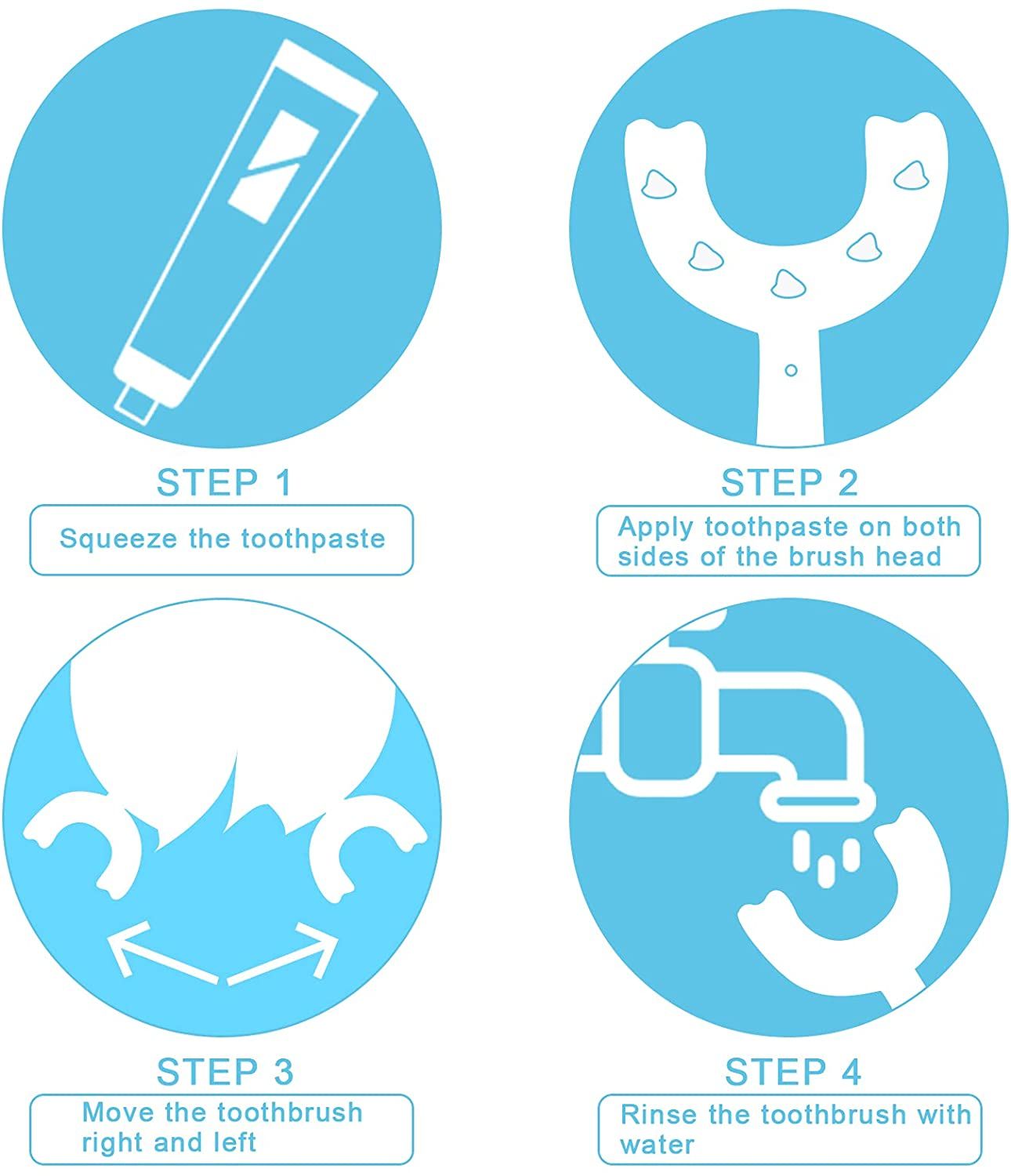 Pack 2 Baby Toothbrush For 5-10 Years Toddlers Teeth Cleaning Brush Kids U Shaped Tooth brush For Children Mouth Oral Cleaning Brush Toothbrushes - Oshi.pk - Buy & Sell Online