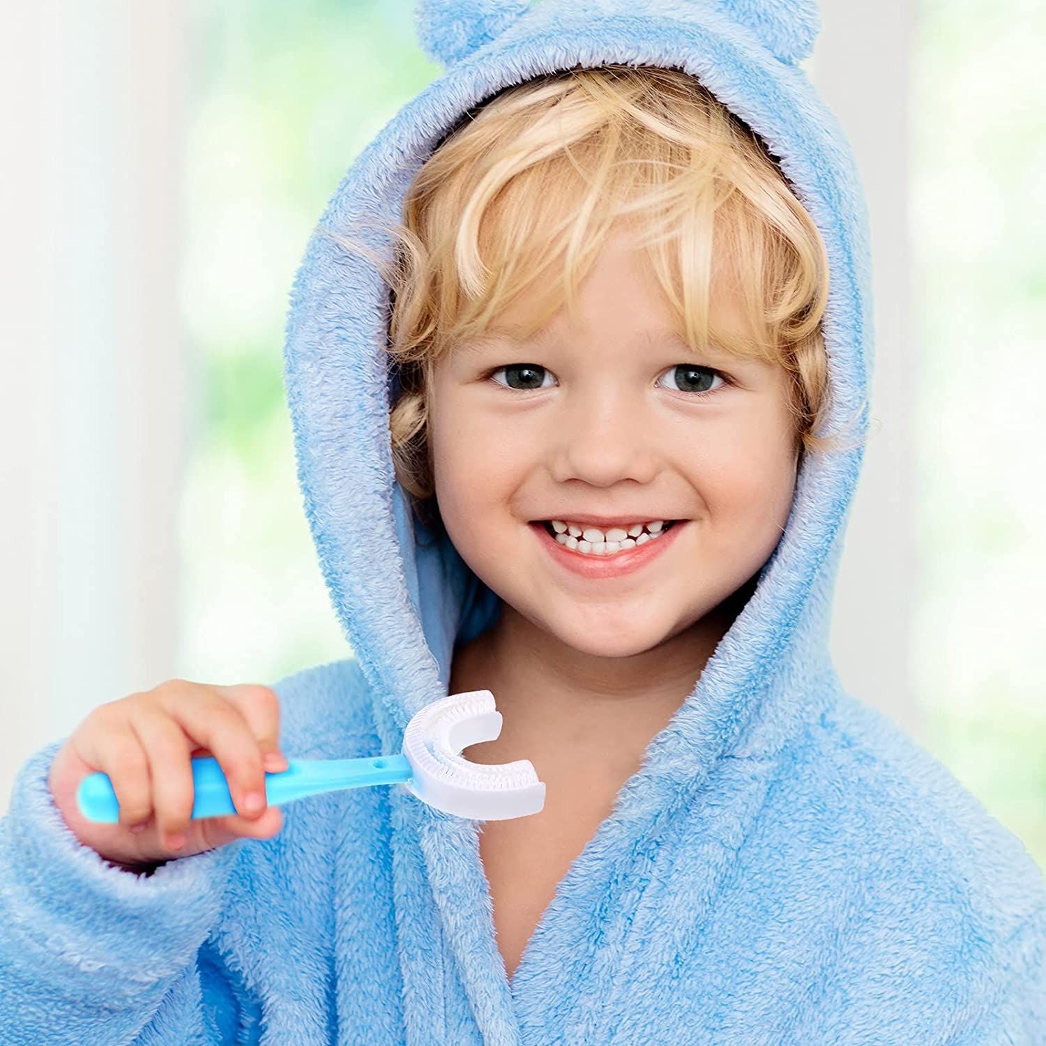 Pack 2 Baby Toothbrush For 5-10 Years Toddlers Teeth Cleaning Brush Kids U Shaped Tooth brush For Children Mouth Oral Cleaning Brush Toothbrushes - Oshi.pk - Buy & Sell Online
