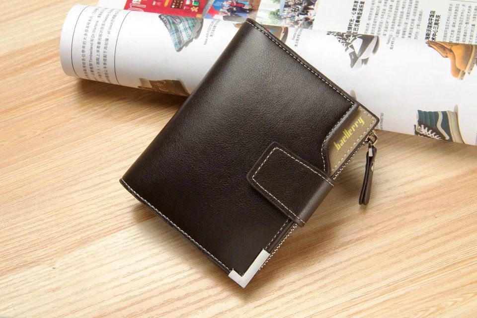 Baellerry Short Luxury Men Wallets Zipper Coin Pocket Card Holder Male Wallet - Oshi.pk - Buy & Sell Online