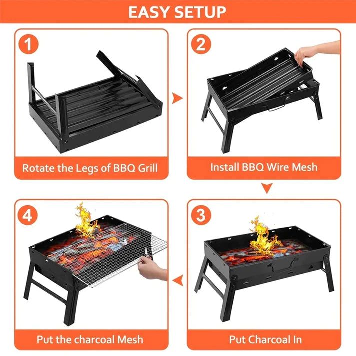 Barbecue Grill Portable Book Style - Oshi.pk - Buy & Sell Online