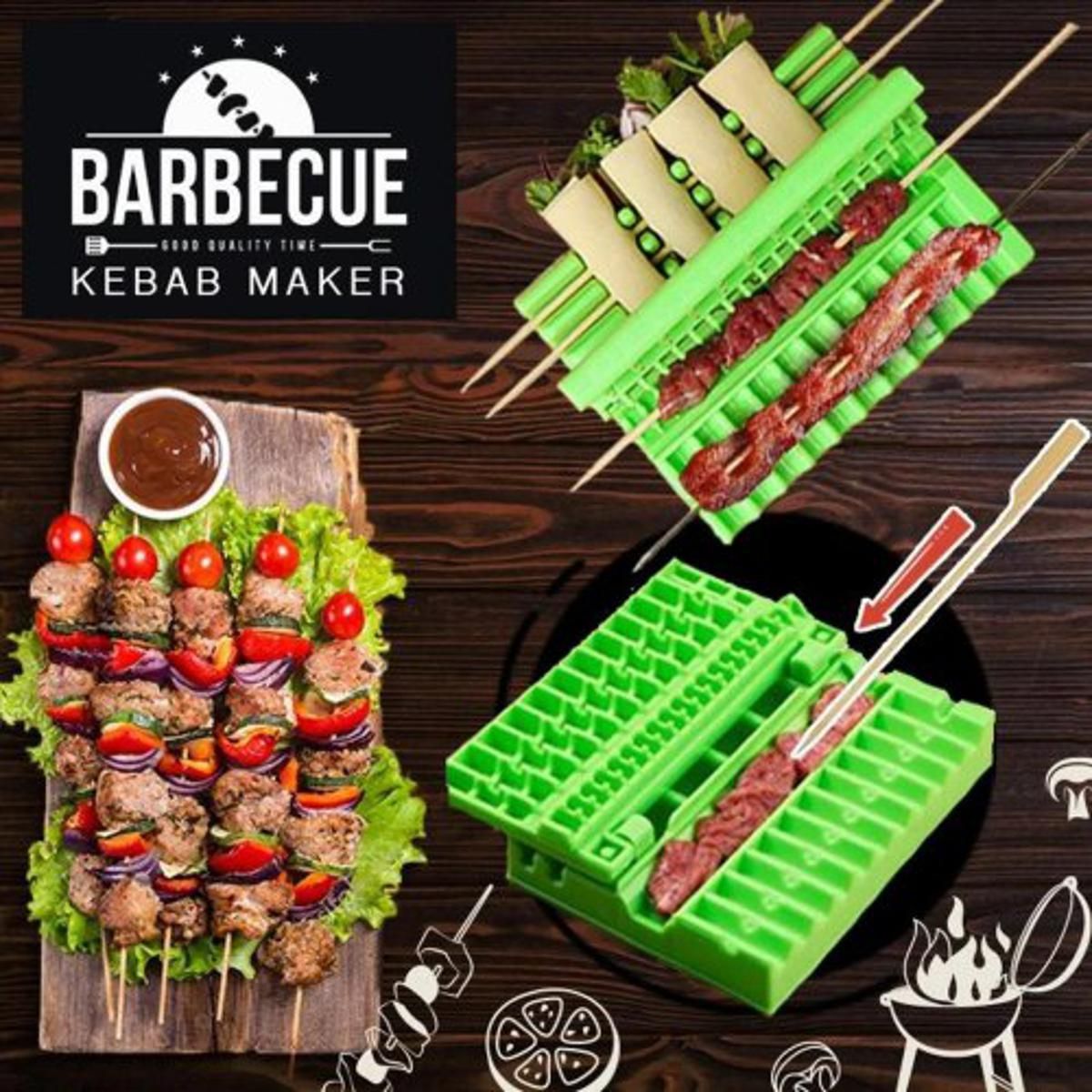 Barbecue Meat Skewer Device BBQ Kabab Maker Machine BBQ Meat String Device Quick Portable Meat Skewer - Oshi.pk - Buy & Sell Online
