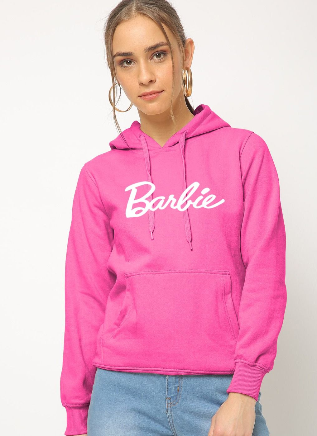 BARBIE Print Pull Over Fleece Hoodies For Women and Girls - Oshi.pk - Buy & Sell Online